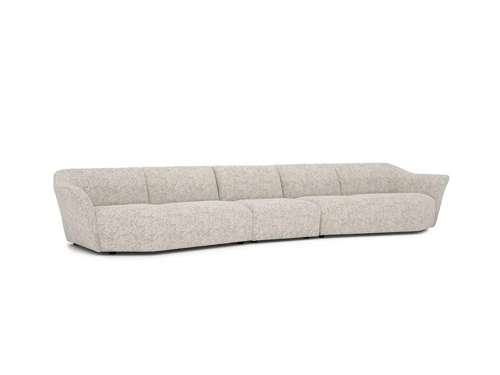 Super-Preis Fünfsitzer Sofa Couch 440cm Wohnzimmer Weiß Einrichtung Textil Polstermöbel