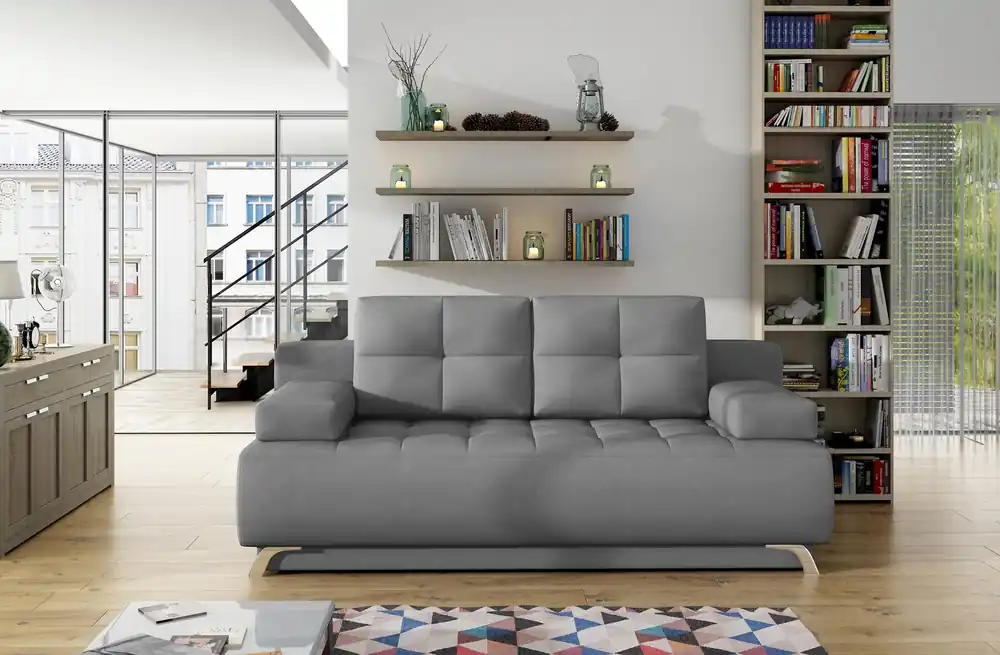 Klapp Textil Couch Schlafsofa Bett Sofa Kasten Sofas Couchen Polster Möbel Stoff Bestseller