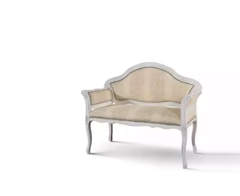 Luxus 2 Sitzer Couch Polster Sofa Textil Stoff Couchen Klassisch Neu Zertifiziert
