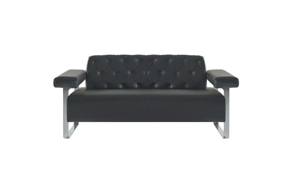 Ab Werk Luxus Schwarz 2-Sitzer Sofa Chesterfield Stil Original Designer Modern