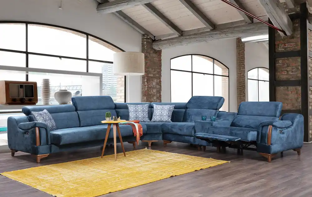 Luxus Textil Ecksofa L Form Stoff Modern Couch Wohnzimmer Design Möbel Preisknaller