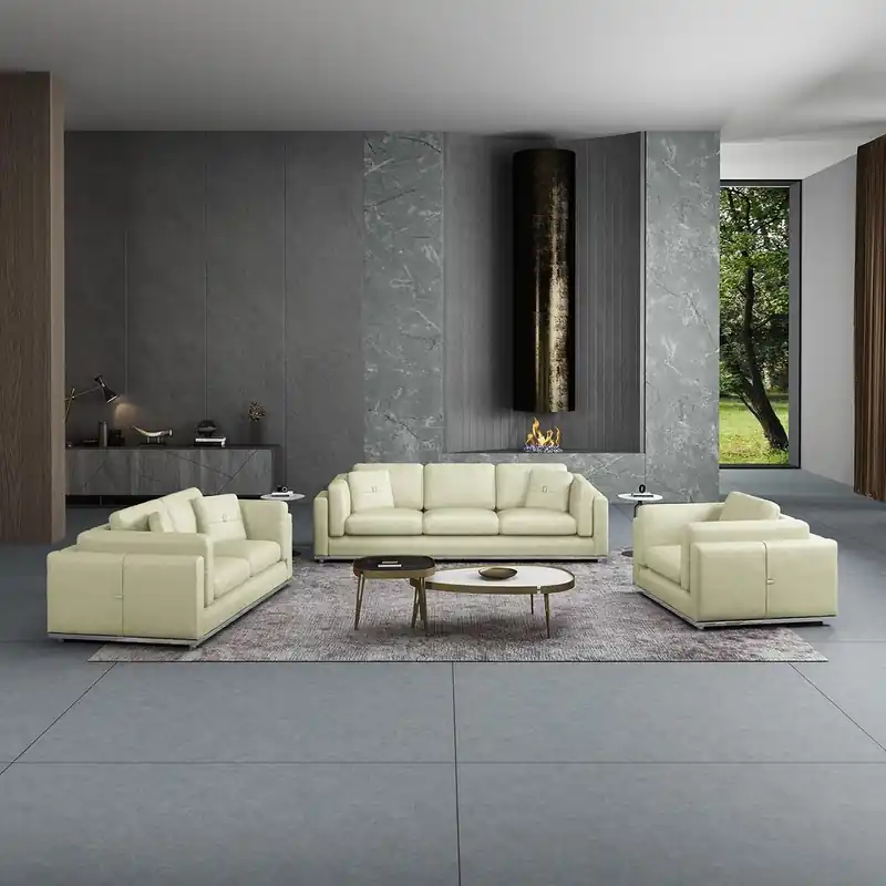 Modern Dreisitzer Sofa 3 Sitzer Couchen (ohne 2+1Sitzer) Polster Sofas Echtleder Preisknaller