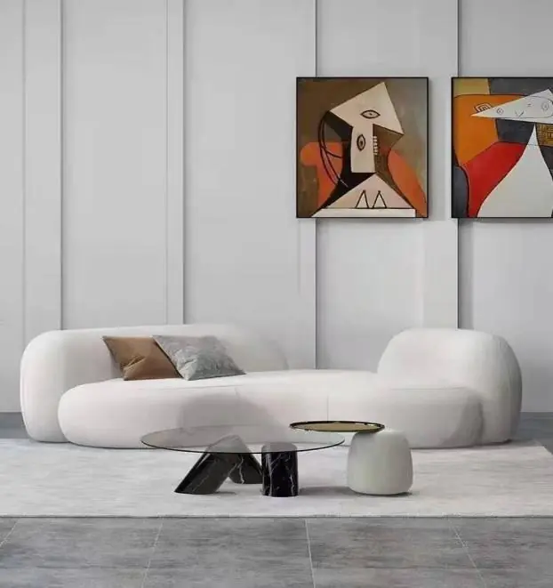 Super-Preis Modern Sofa 3 Sitzer Weiß Hochwertig Polster Sofas Design Textil neu stilvoll