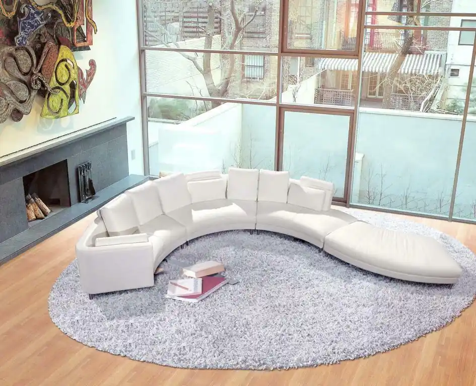 Sonderaktion Moderne Rund Couch Wohnlandschaft Runde Sofa Polster Eck Garnitur