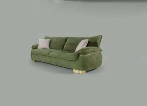 Geprüft Moderner Textilsofas 3 Sitz Couch Dreisitzer Polster Möbel Farbe Grün