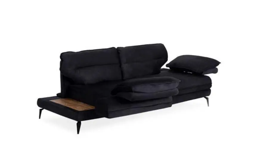 Heute Kaufen Multifunktion Couch Samt Schwarz Dreisitzer Couchen Design Möbel Stoff