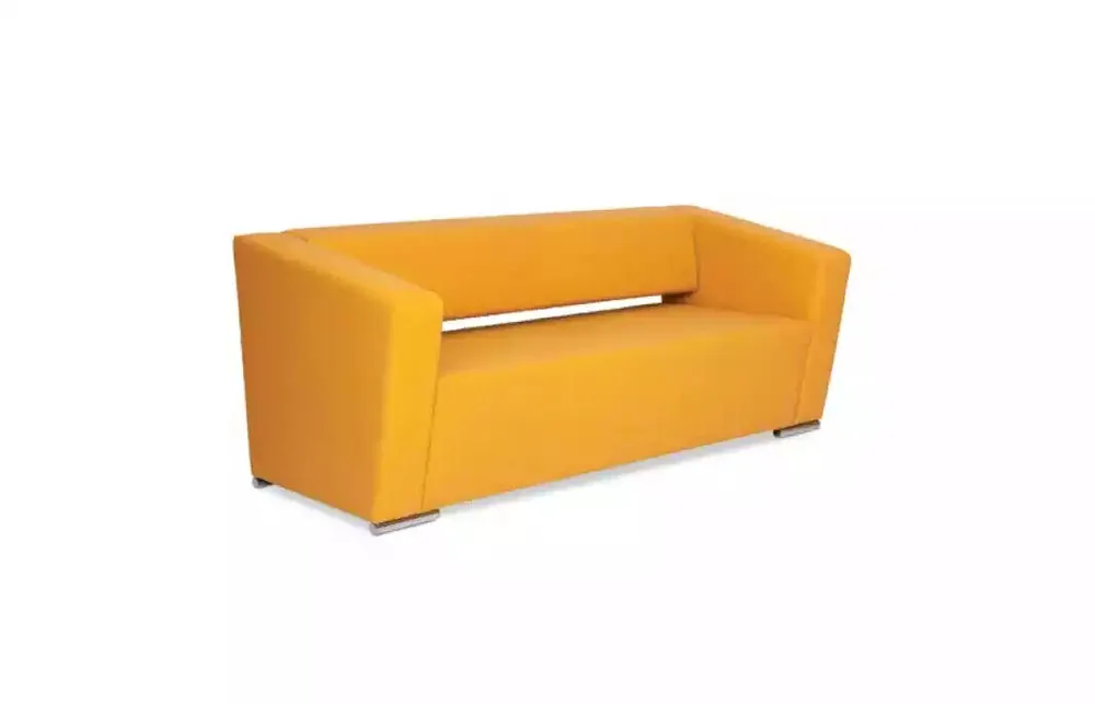 Preisreduziert Oranger Dreisitzer Büromöbel Arbeitszimmer Couch Luxus Textilsofa