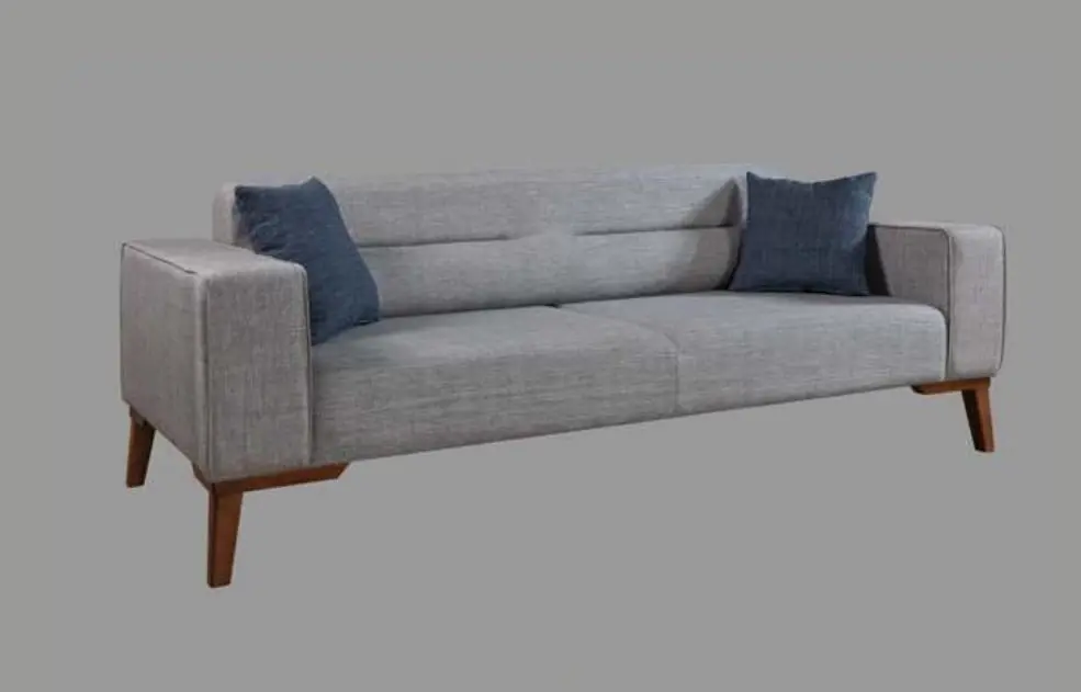 Polster Sitz Couch 3 Sitz Graue Sofa Sofas Couchen Textil Stoff Dreisitzer Stoff Sonderangebot