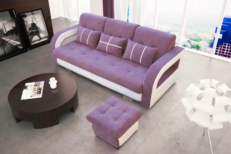 Schlafsofa Klappcouch 3-Sitzer Schlaffunktion + Bettkasten Couch Sofa Klappsofa Zertifiziert