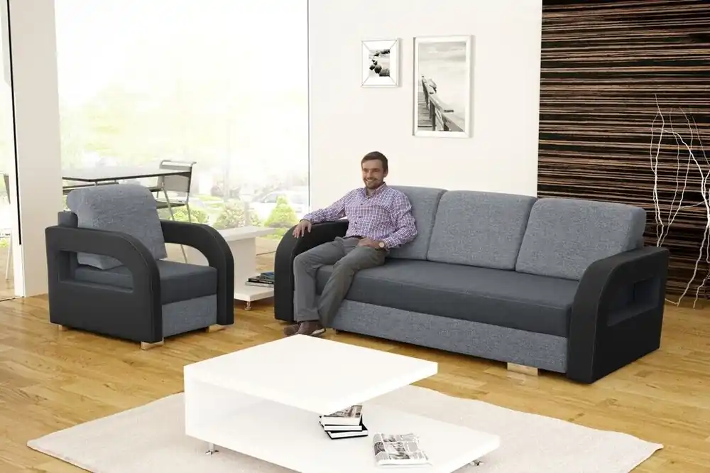 Hochwertig Schlafsofa Sofa Polster Bett Couchen Sofas Couch Sitz Bettfunktion 3 Sitzer Neu