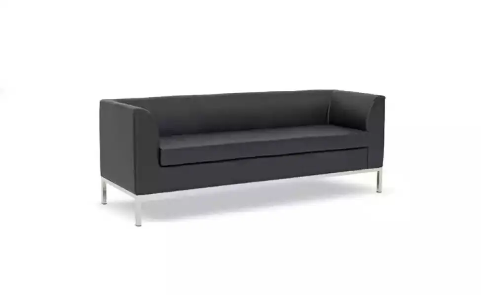 Letzte Chance Schwarzer Polster Dreisitzer Luxus Möbel Arbeitszimmer Textilsofas