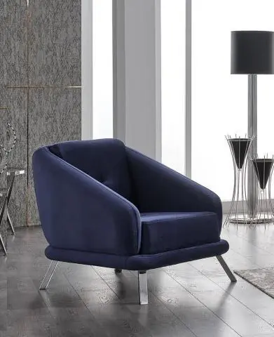 Im Trend Sessel Luxus Wohnzimmer Modern Design Textil Möbel Luxus Sitz Blau