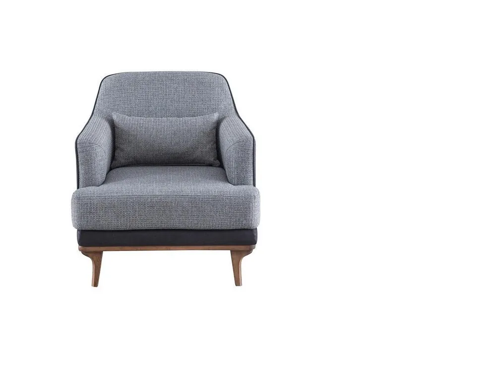 Sessel Modern Grau Wohnzimmer Sitzmöbel Textil Design Möbel Einsitzer Beliebt