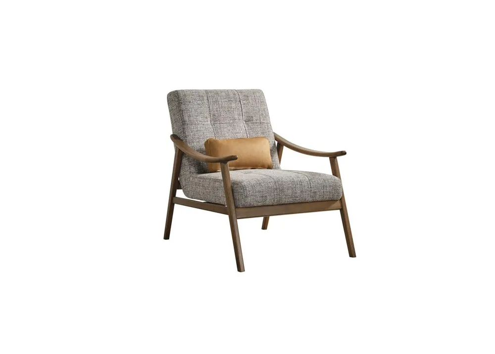 Sessel Ohrensessel Sitzer Polyester Grau Stoff Wohnzimmer Modern Neue Kollektion