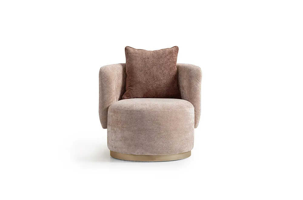 Sessel Relaxsessel Moderne Beige Polster Stoff Sitzer Einsitzer Design Sonderangebot