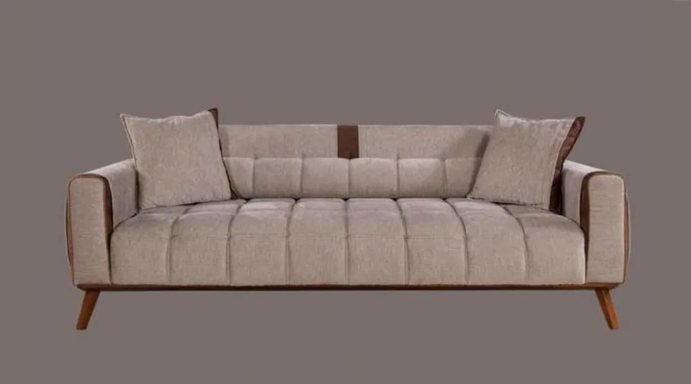 Sofa 3 Sitz Textil Sofas Couch Polster Garnitur Sitzpolster Dreisitzer Preis Gesenkt
