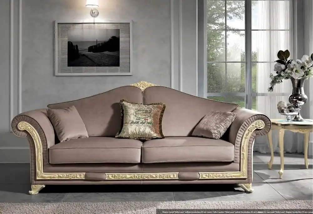 Top-Angebot Sofa 3 Sitzer Luxus Möbel Wohnzimmer Dreisitzer Klassischer Design Italienisch