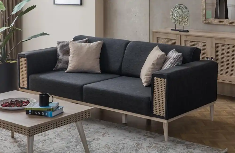 Sofa 3-Sitzer Hochwertiges Design modernes Textilsofa Wohnzimmer Großhandel