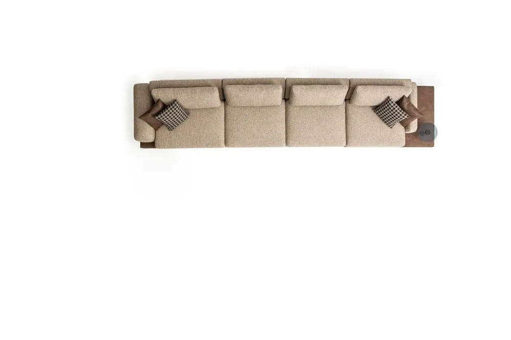 Sofa 6 Sitzer Couch Polster Textil Luxus Wohnzimmer Modern Möbel Stoff Heißes Angebot