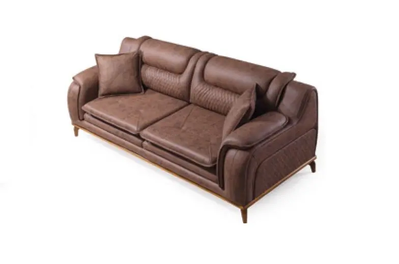 Kostenfreie Lieferung Sofa Braun 3 Sitzer Wohnzimmer Klassische Design Luxus Italienischer Stil 3er