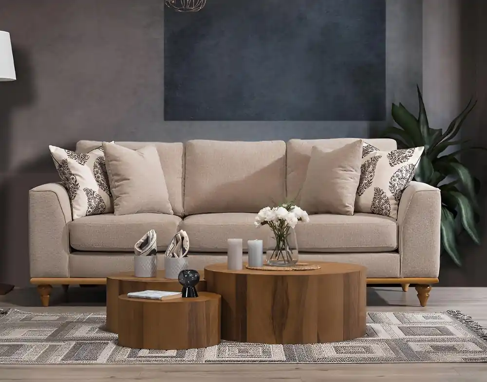 Letzte Chance Sofa Dreisitzer Wohnzimmer Design Modern Möbel Luxus Beige Sofas