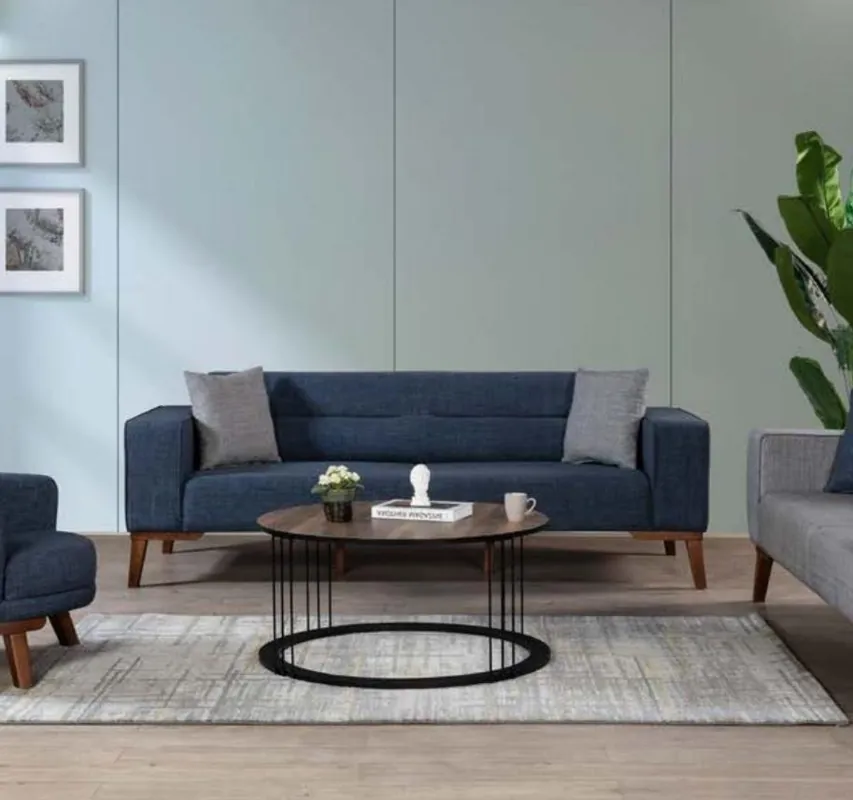 Sale Sofa Garnitur 3 Sitzer Wohnzimmer Stoffsofa Couch Polster Möbel