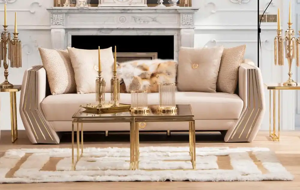 Sofa Luxus 3 Sitzer Couch Polster Holz Leder Wohnzimmer Dreisitzer Couchen Neu Im Trend
