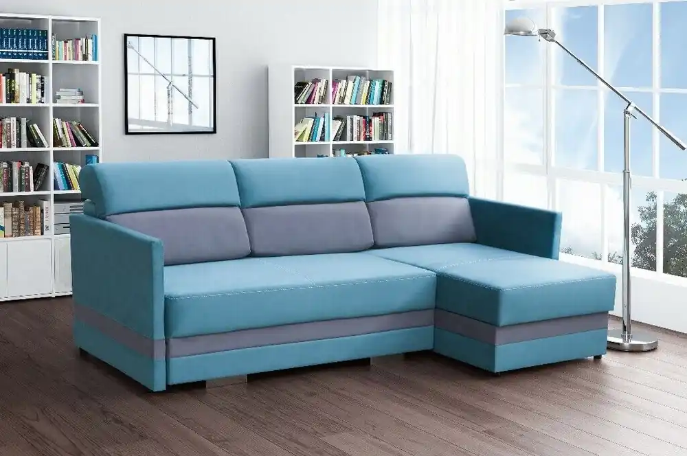 Sofa Schlafsofa Designer Sofa mit Bettfunktion + Bettkasten Ecksofa Couch NEU Begrenztes Angebot