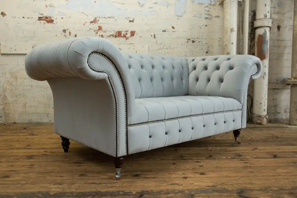 Textil Sofa Stoff Couch Chesterfield big sofas xxl couchen Sitz Polster 185cm Highlight