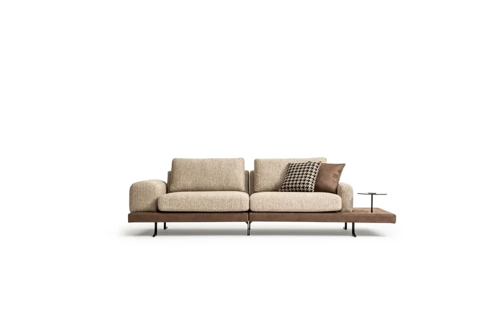 Viersitzer Ablagefläche Wohnzimmer Polstersofa Textil Couch Moderner Stil Bestpreis