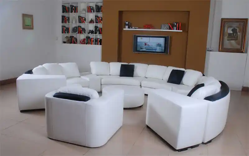 Wohnlandschaft Rund Ecksofa Leder Runde Couch Garnitur Sofa Couch Ecke Großhandel