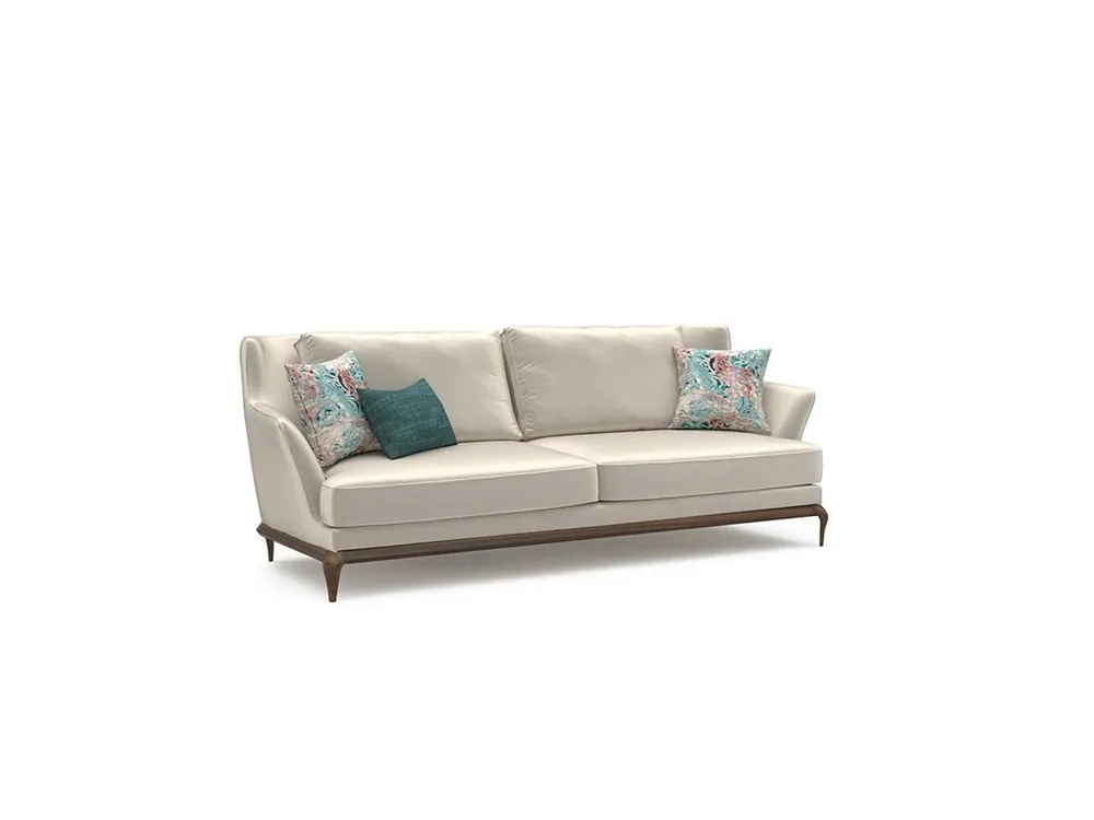 Neu Im Sortiment Wohnzimmer Modern Dreisitzer Weiß Sofa Couch Design Einrichtung Polstermöbel