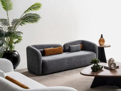 Wohnzimmer Sofa 3 Sitzer Designer Couch Polster Sofas Stoff Textil Neu Top-Angebot