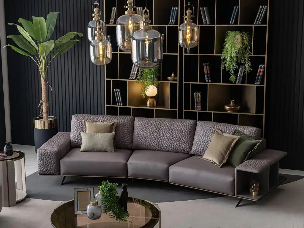 Premium xxl sofa Couch Polster Möbel abgerundete Couch Sofas Big Couchen 363cm