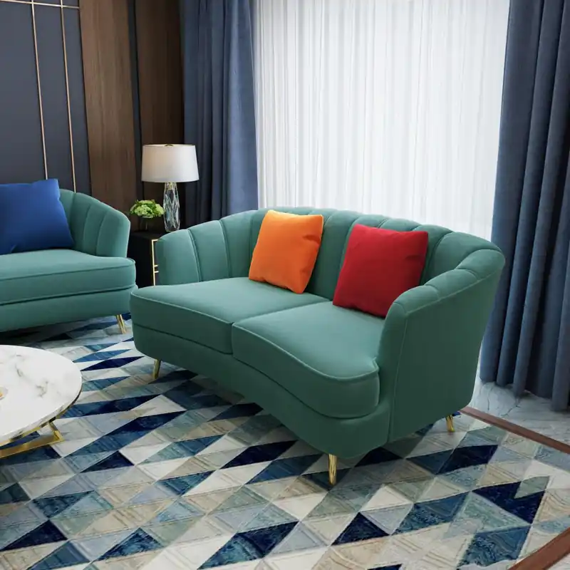 Zweisitzer Sofa 2 Sitzer Design Sofas Polster Moderne Sitz Stoff Textil Couch ! Must-Have
