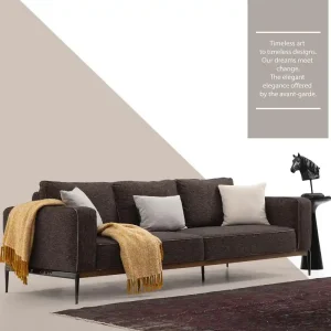 Zweisitzer Sofa 2 Sitzer Stoff Sofas Modern Design Wohnzimmer Grau Heißes Angebot