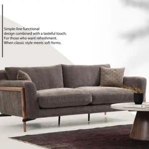 Zweisitzer Sofa 2 Sitzer Stoff Sofas Modern Design Wohnzimmer Grau Kracherpreis