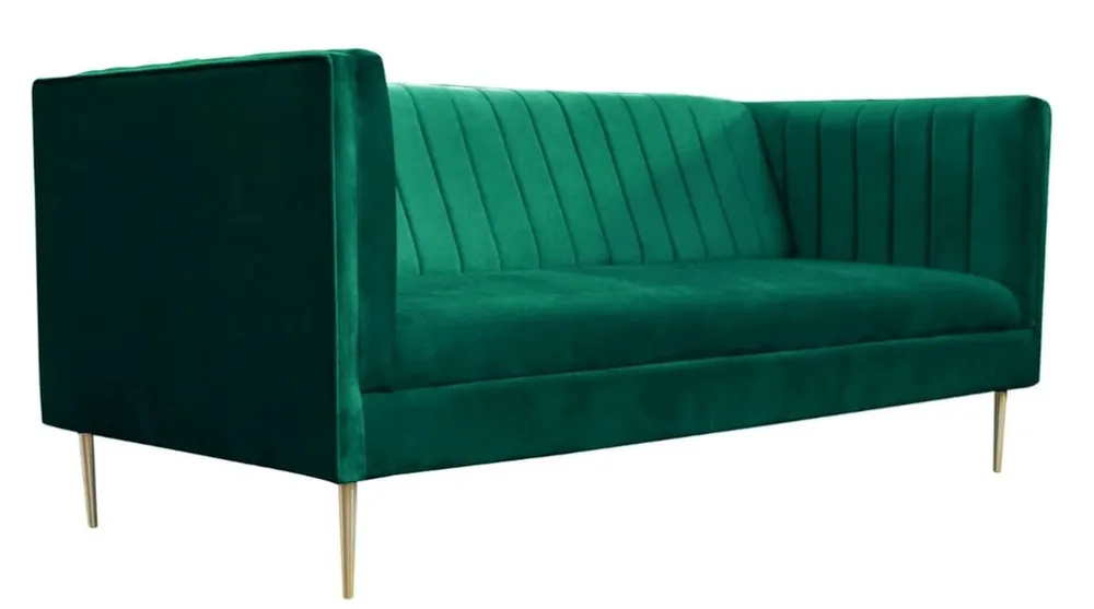 Top-Angebot zweisitzer Sofa Sofas Grün Stoff Couchen Polster Wohnzimmer Design luxus Textil