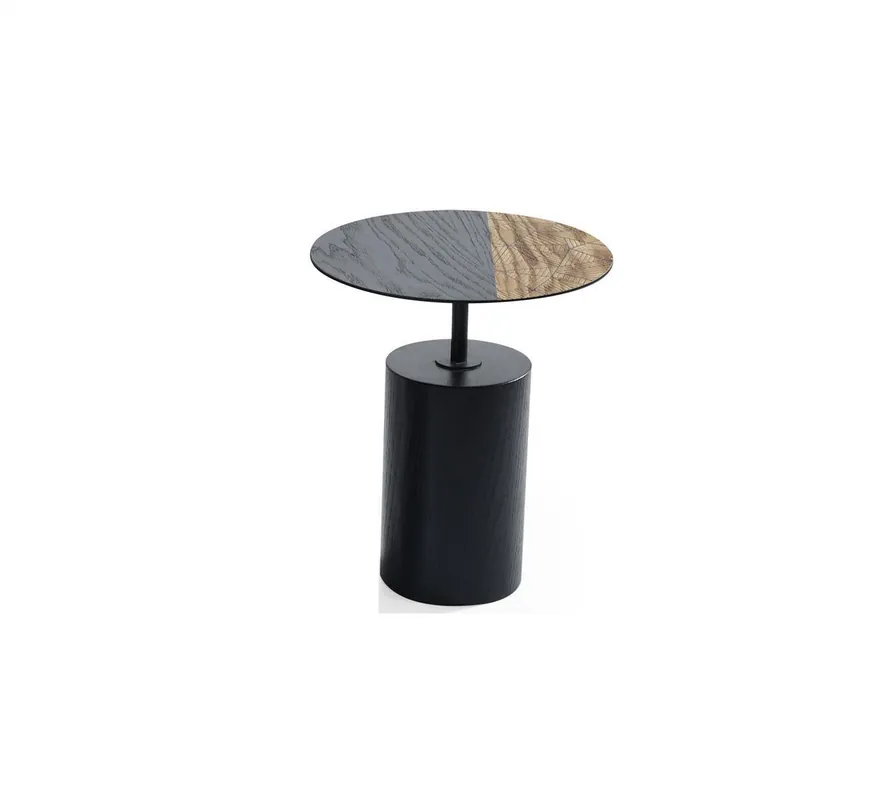 Beistell Rund Tisch Couchtisch Design Holz Schwarz Wohnzimmer Tisch Markenprodukt