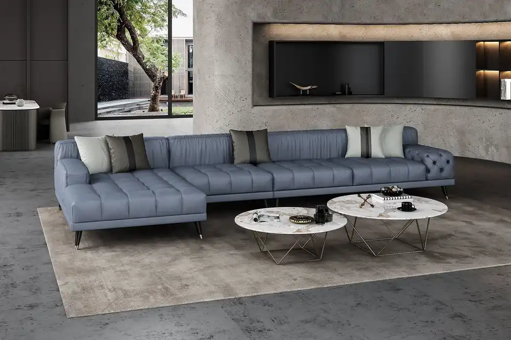 Chesterfield Sofa Couch Polster Luxus Möbel Design Ecksofa Leder Knallerangebot