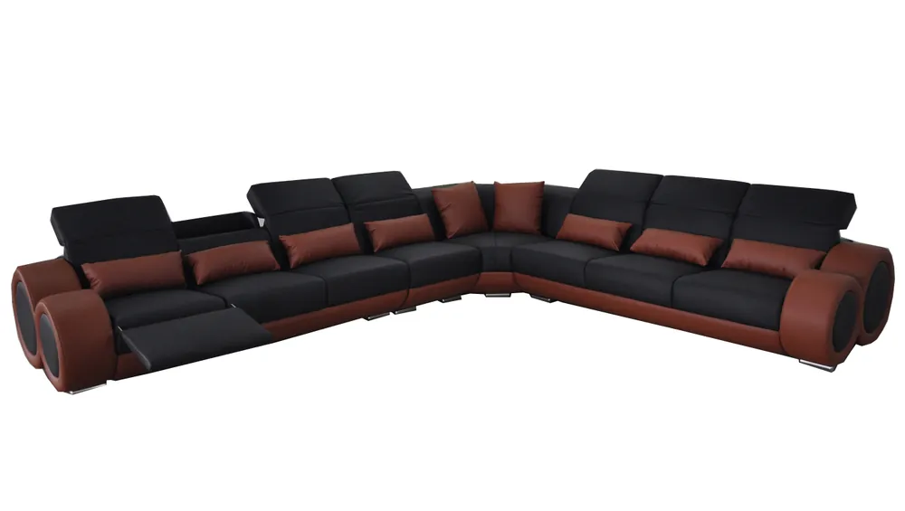 Kostenfreie Lieferung Design Eck Couch Polster Sofa Leder Sitz Garnitur Moderne Sofas Sitz Neu Couchen