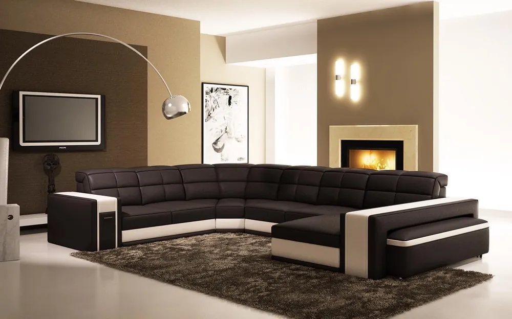 Preis Gesenkt Design Ecken Big Polster Eck Sofa Couch Leder Sofas Garnitur XXL