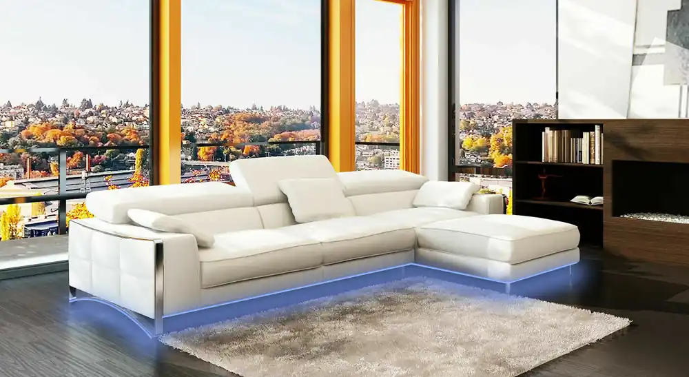 Design Ecken XXL Big Polster Eck Sofa Couch Leder Sofas Garnitur Top-Preis