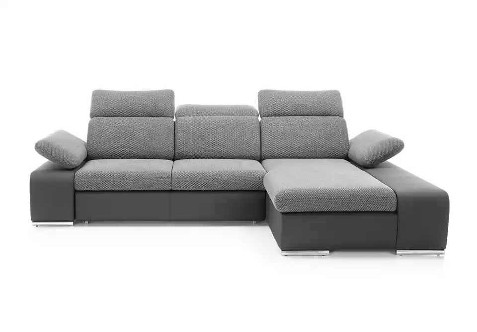 Markenprodukt Design Ecksofa Couch Leder Multifunktion Wohnlandschaft Textil Polster