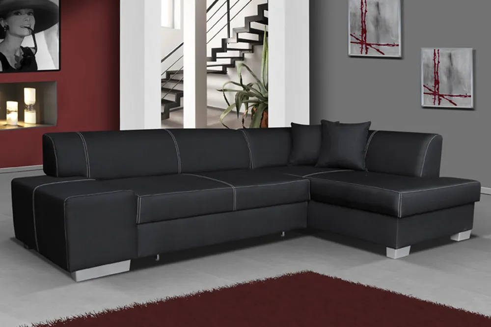 Markenprodukt Design Ecksofa Schlafsofa Bettfunktion Couch Sofas Leder Textil Polster Neu