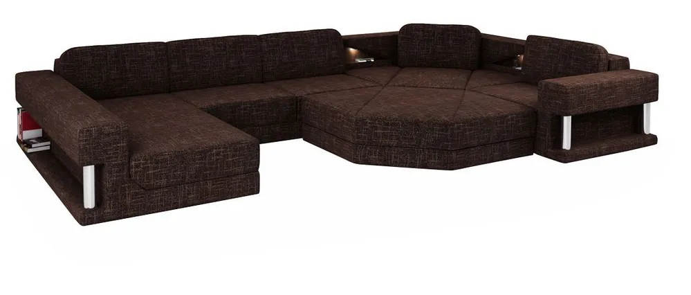 Design Ecksofa U-form Bettfunktion Couch Textil Sofas Schlafsofa Leder Stoff Neu Schnäppchen