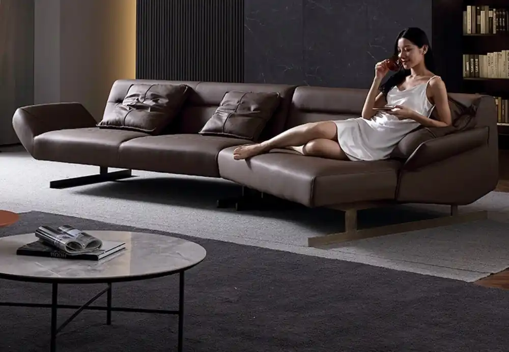 Design Ecksofa Wohnlandschaft Sofa Couch L Form Polster Couchen Leder Wochenendangebot