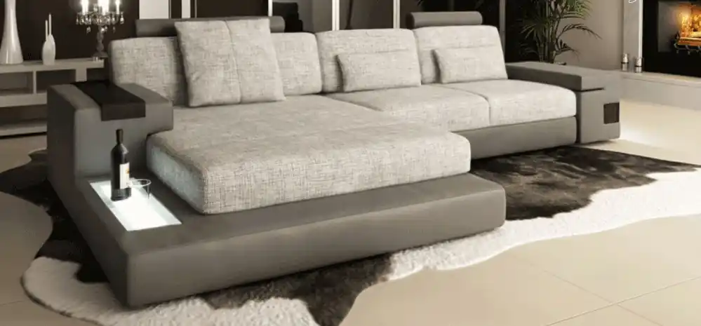 Meistverkauft Design Sofa Couch Ecke Polstermöbel Wohnzimmer LForm Modern Elegant Textil Stoff
