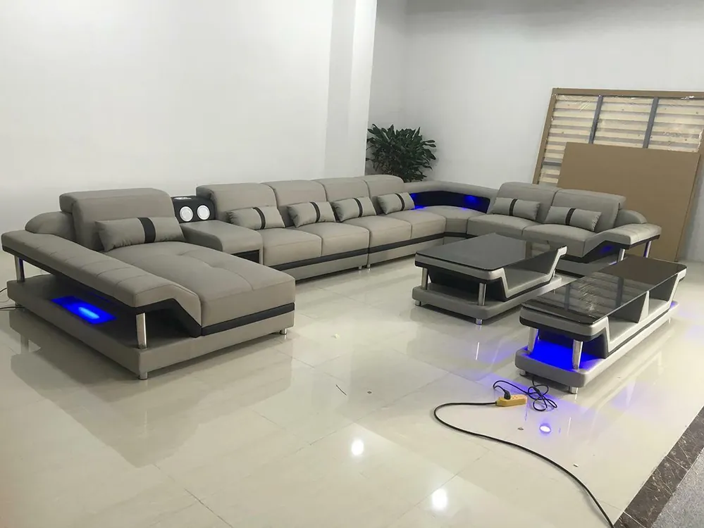 Neuheit Design Sofa Komplettset Garnitur Polster Ecksofa Eckcouch Couch Sideboard Tisch
